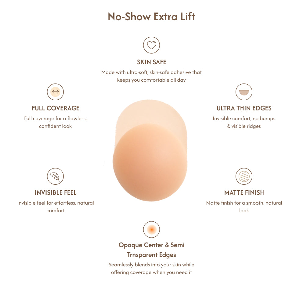 The Urban Basic | No-Show Extra Lift | Adhesive Nipple Boosters