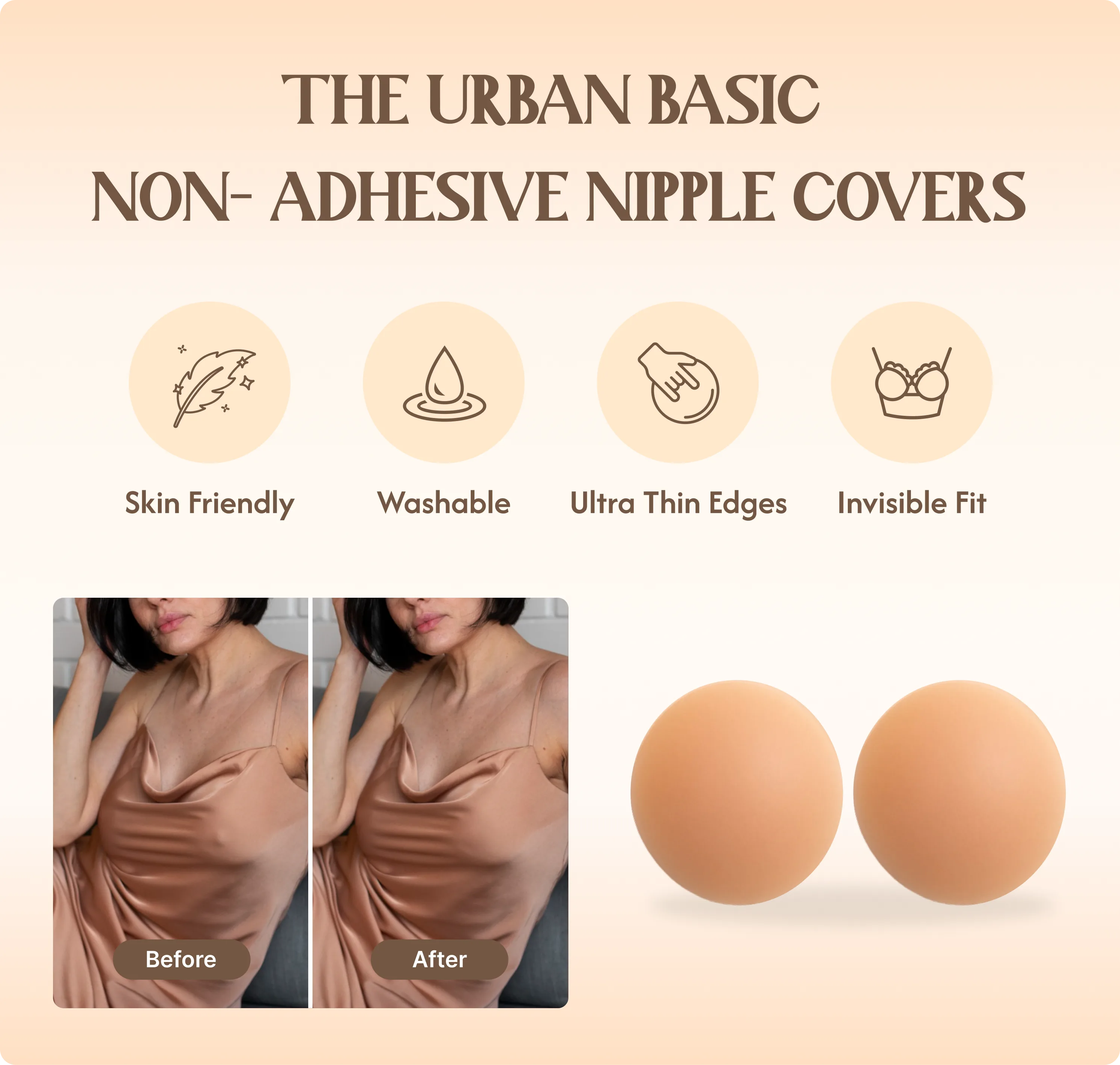 No show Nipple Covers | Non - adhesive