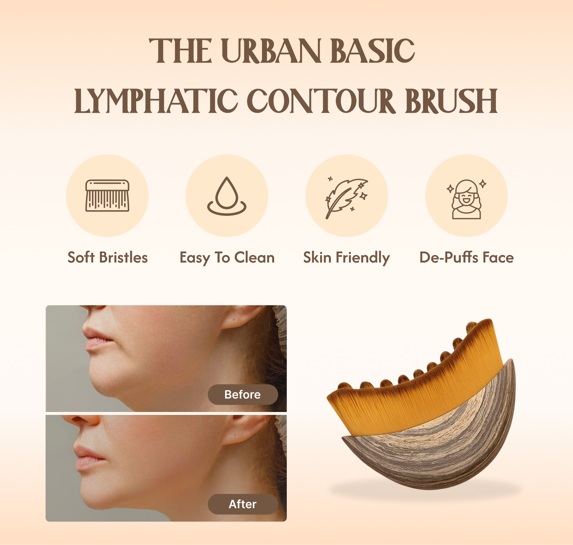 The urban basic | Lymphatic contour Brush | Reduce puffiness