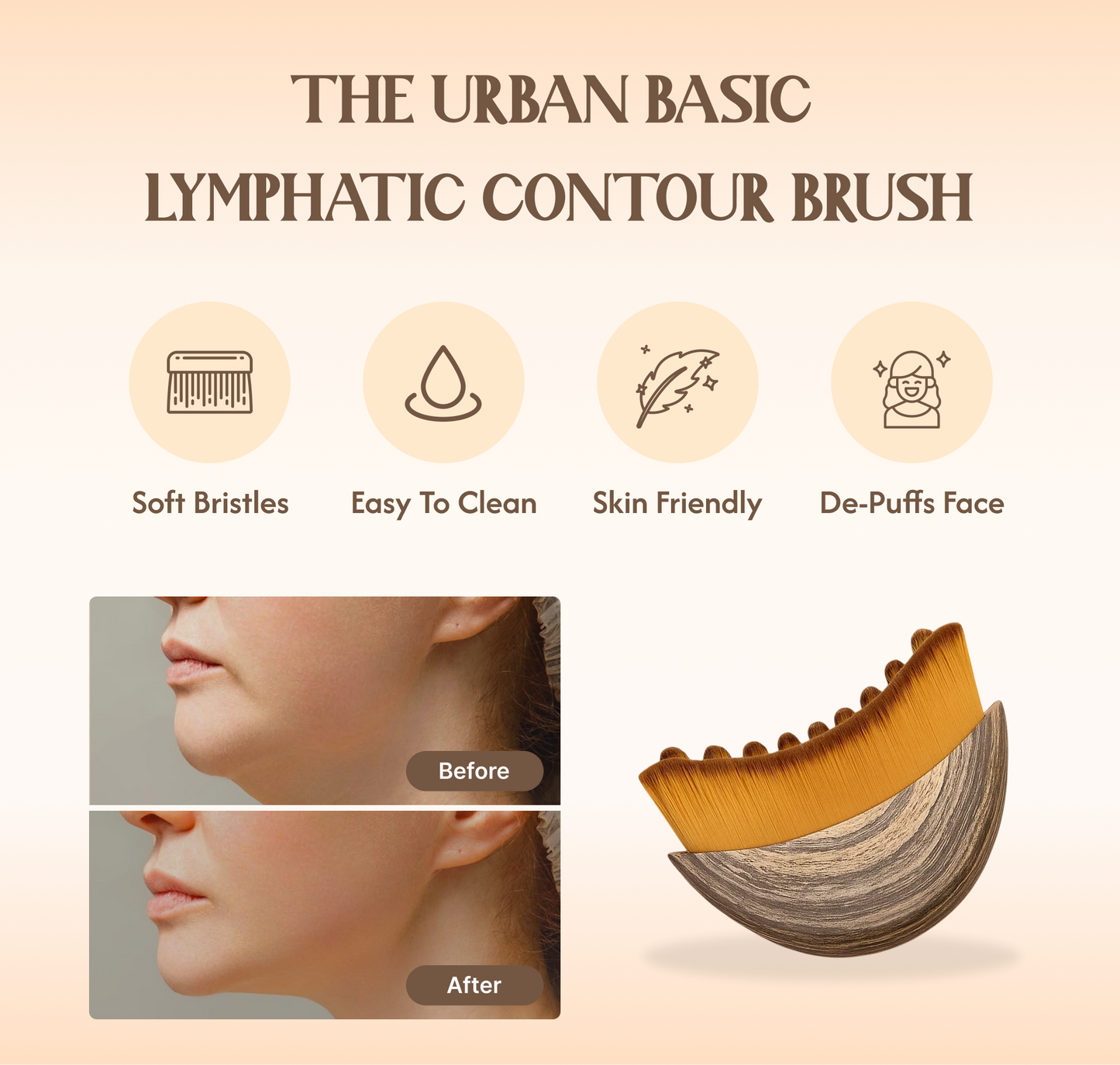 The urban basic | Lymphatic contour Brush | Reduce puffiness